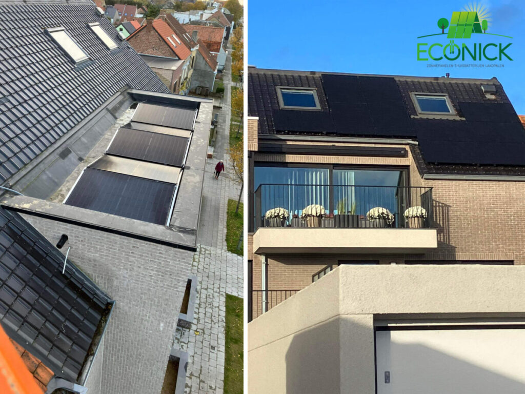 Zonnepanelen op Appartement te de Panne